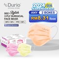 Durio 502 Stylish 3 Ply Surgical Face Mask- (50pcs)